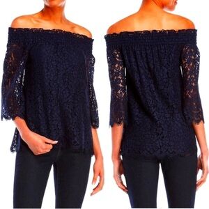 Rachel Zoe Midnight Blue Lace Top